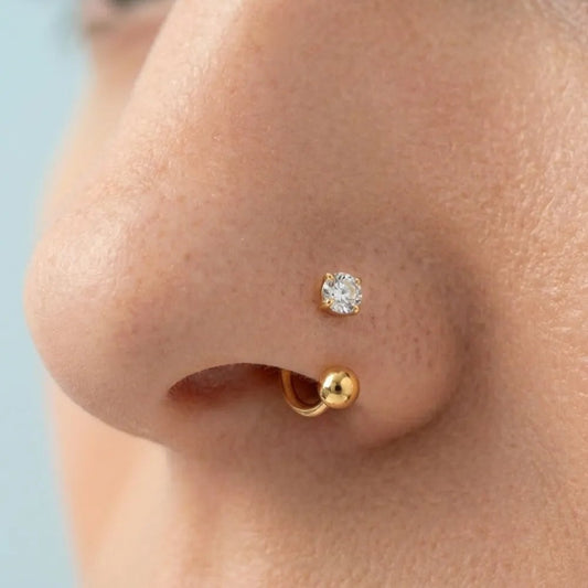 C Shape Nose Ring & Bali