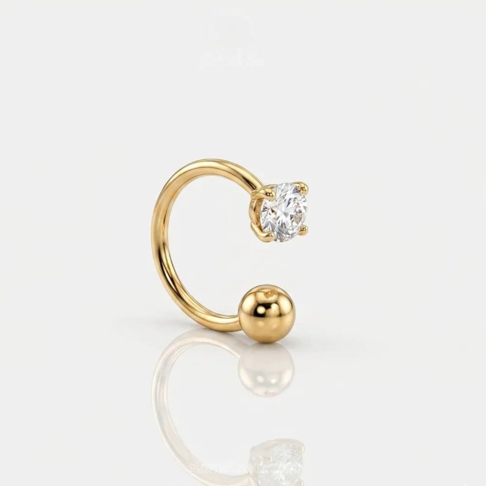 C Shape Nose Ring & Bali