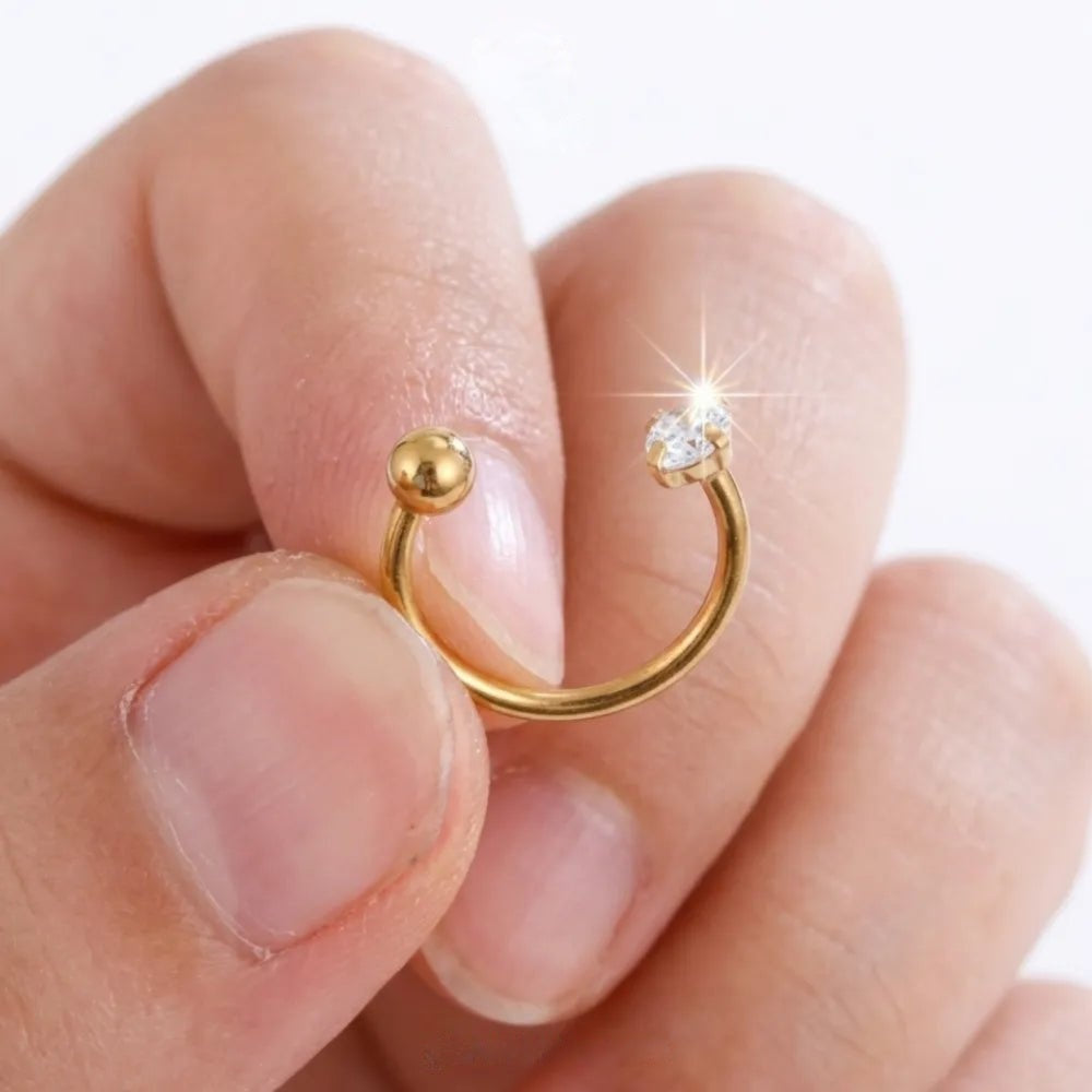 C Shape Nose Ring & Bali