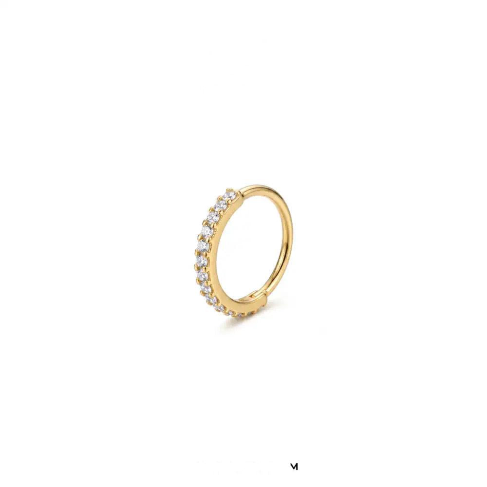 Wide Stone Nose Ring