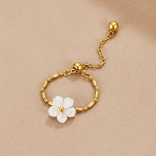 Blossom Flower Chain Ring - Adjustable