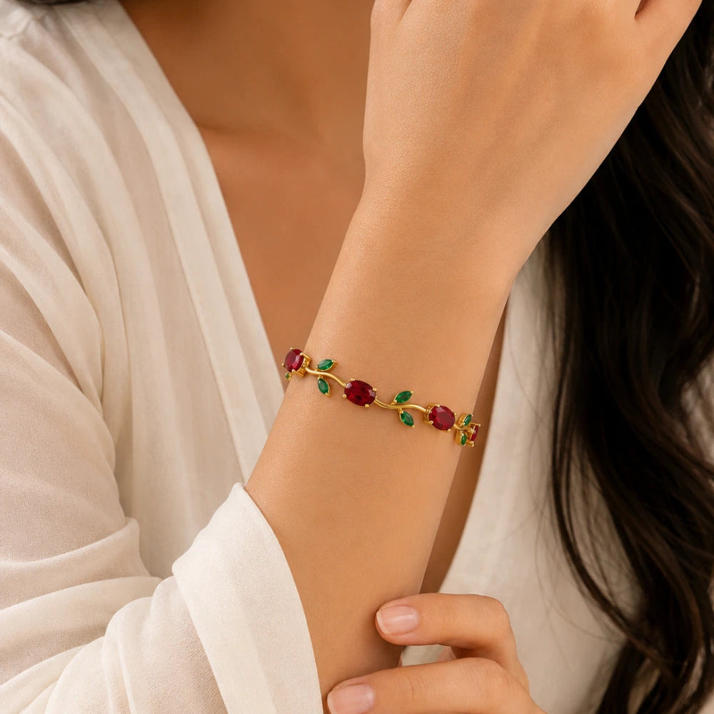 Tulip bracelet Red - Green