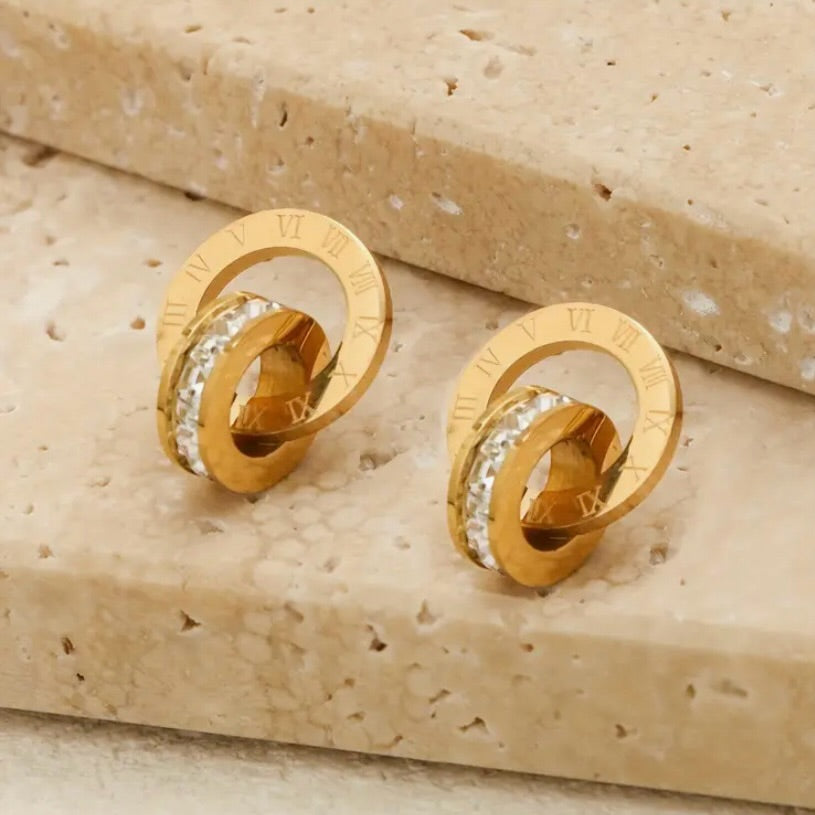 Roman Circles Pendent & Earrings